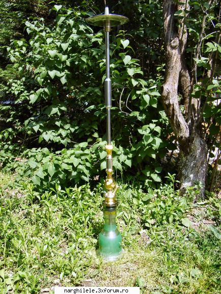 narghilea deosebita facuta pt un neamt. inaltime 125 cm, coloana de fum din teava inox 18mm ,design