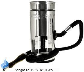 exista narghilea special pt masina, din inox, carbunele sta poate in germania .cautati cu google :